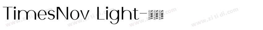 TimesNov Light字体转换